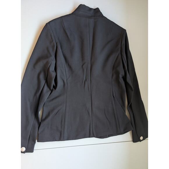 NWT Rag & Bone Slade Ponte Blazer Size 10 Black Silver Button #9N507 - Picture 6 of 12